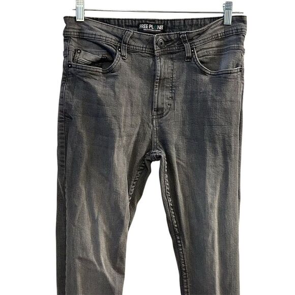 Free Planet Men's Gray Straight Jeans Size 31x30 Mid Rise Denim - Picture 6 of 10